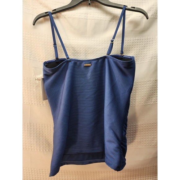 Nine West Tankini Womens Size Small Bathingsuit Top Pad Unwired Attachable Strap - Picture 4 of 7